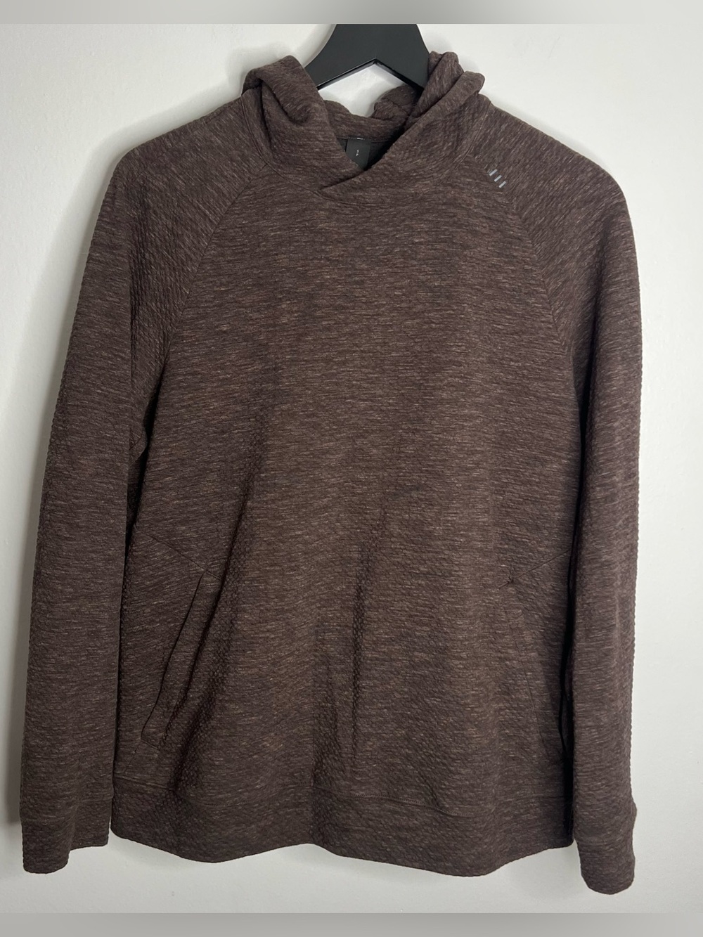 Lululemon Textured Double Knit Cotton Hoodie Mens Small LM3EOZS Espresso Brown